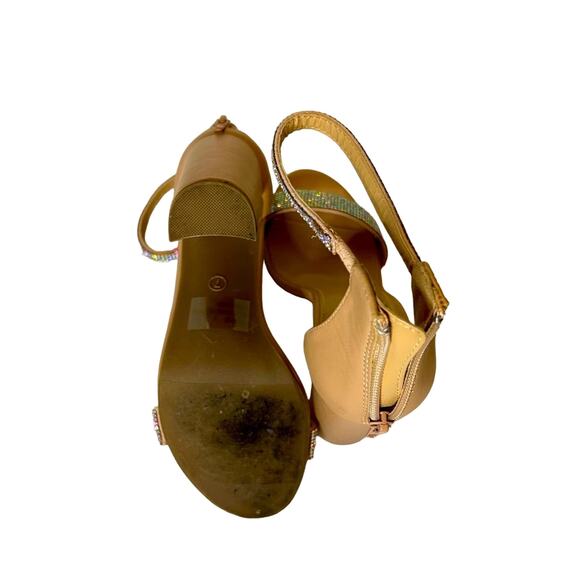 Charlotte Russe Dress Shoes 4" Heel  Size 7 Tan - Picture 4 of 4